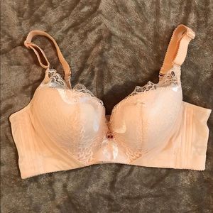 Pink push-up bra